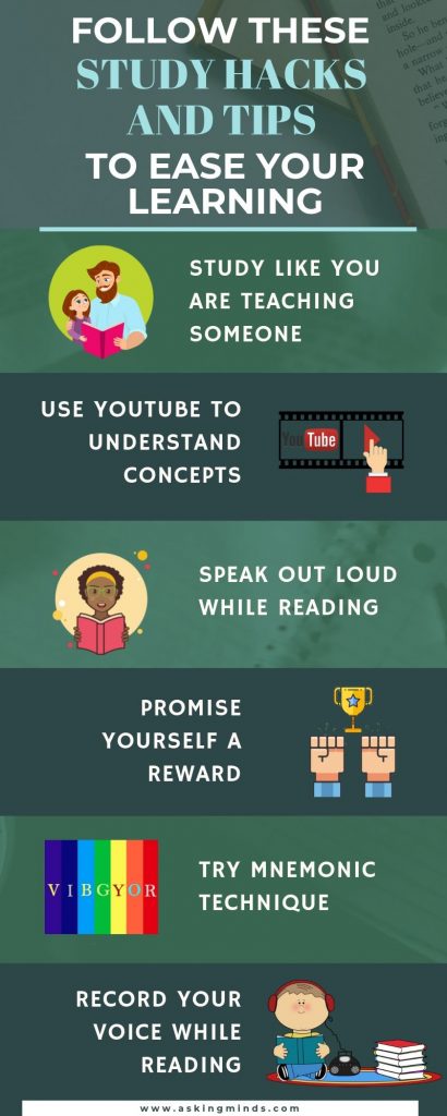 Best study hacks and tips for school and college-going studentsto help you memorize easily you can use these tricks to study before exam. It will ease your learning activities. These study techniques serves as study motivation. To know more study hacks, check out our blog. - #studyhacks #studytips #study #studymotivation #learning 